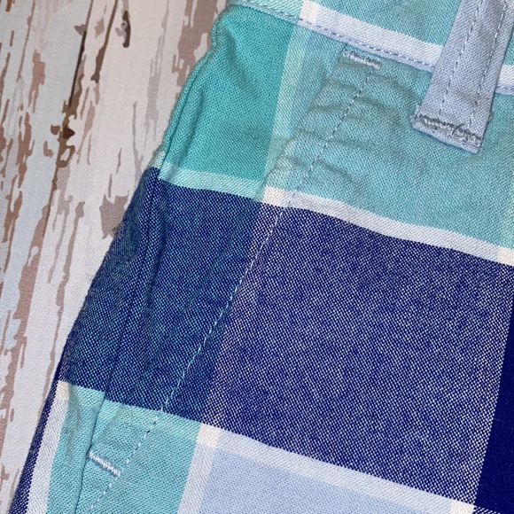 Janie & Jack 3/6 mth Blue Plaid Shorts - Picture 2 of 5